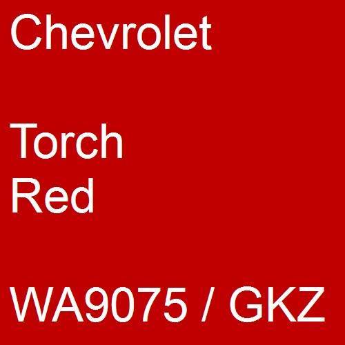 Chevrolet, Torch Red, WA9075 / GKZ.